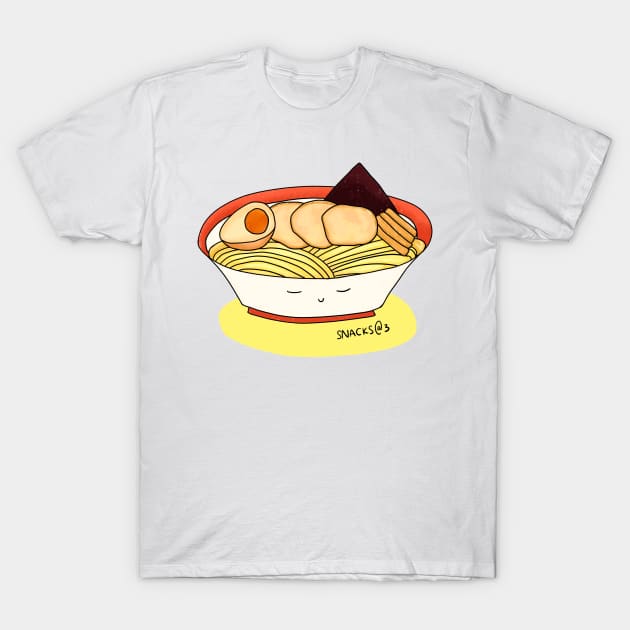 Tonkotsu ramen in bowl T-Shirt by Snacks At 3